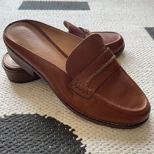 Madewell Brown Leather Elinor Loafer Mule
